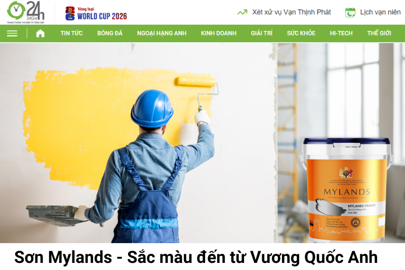 Sơn Mylands - Sắc màu đến từ Vương Quốc Anh (24h.com.vn)