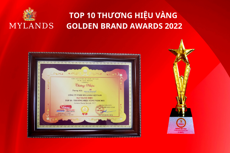 Sơn Mylands Việt Nam đạt top 10 "THƯƠNG HIỆU VÀNG GOLDEN BRAND AWARDS 2022"